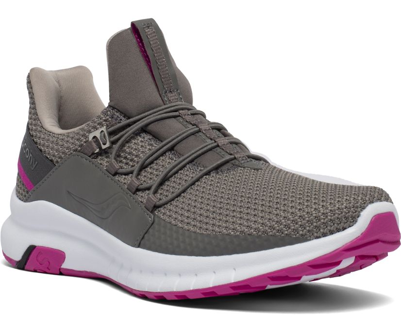 Saucony Stretch & Go Glide Women's Walking Shoes Grey / Pink | AU 257VRWD